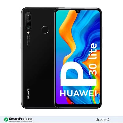 Huawei P30 Lite Negro Pavo Negro 128GB Grado C - Desbloqueado Smartphone - Imagen 1 de 4