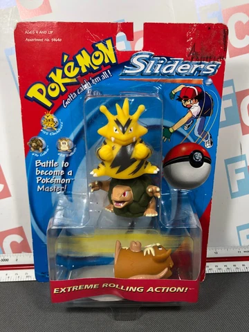 Vintage 1999 Hasbro Pokemon Sliders Electabuzz Golem Raticate Figures Set RARE Cover