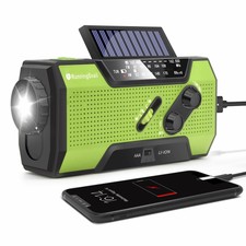 RunningSnail Solar Crank NOAA Weather Radio for Emergency with AM/FM Flashlig...