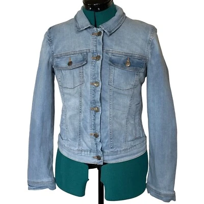 Social Standard by Sanctuary Denim Jean Jacket Blue Cotton Blend Women's Size XS - Image 1 of 4