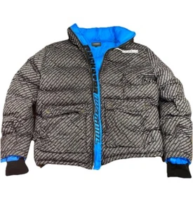 Rockstar Mens Blue Lined Zip Puffer Coat - Medium - Picture 1 of 11