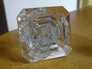 BACCARAT  ANCIEN  BOUCHON DE CARAFE EN CRISTAL GRAVURE LAURIER NAPOLEON III - Imagen 1 de 10