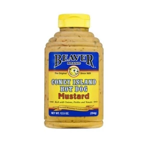 915397 1 X 354g BOTELLA EXPRIMIDORA MARCA CASTOR CONEY ISLAND HOT DOG MOSTAZA - Imagen 1 de 2