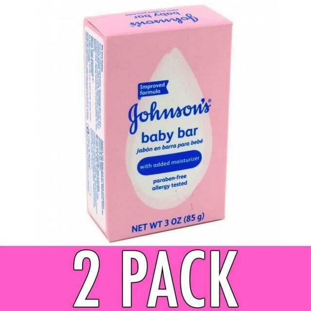 Johnson's Baby Bar Soap Added Moisturizer Paraben 3 Oz Cl05