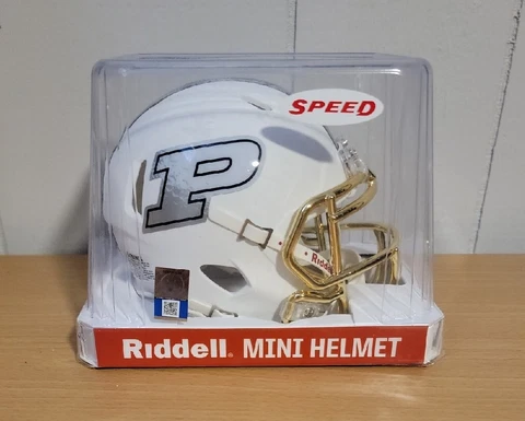 Purdue Boilermakers Football Riddell Mini Helmet Moonwalk White Moon Astronauts Cover