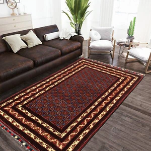 Antik Afghan Traditionell Feine Qualität Vorleger Orientteppich 3'1x4'7 ft-B21051 - Bild 1 von 7
