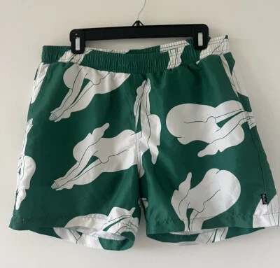 Traje de baño corto vintage Rockwell By Parra RARO verde para hombre - Piet Parra/M Foto 1 de 4