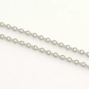 2 METERS WELDED CHAIN thin chain stainless steel 1x1.5mm HYPOALLERGENIC - Picture 1 of 1