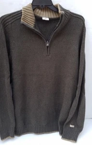 Columbia Sportwear Mens Big Sweater 1/2 Zip Army Green XXL 2XL - Picture 1 of 12