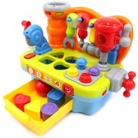 woby multifunctional musical learning tool workbench toy set for kids with shape sorter tools