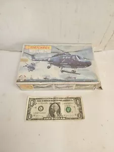 MATCHBOX WESTLAND LYNX PK-108 1/72 SCALE MODEL KIT Complete, No Decals - Picture 1 of 3