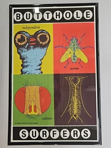Butthole Surfers Independent Worm Tour Konzert Poster 11 x 17 gerahmt - Bild 1 von 2