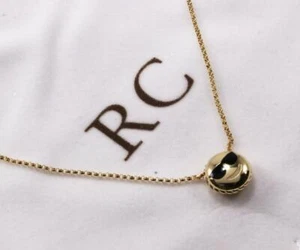 ROBERTO COIN 18K ORO AMARILLO BLK ESMALTE GAFAS DE SOL SOMBRA EMOJI COLLAR COLGANTE - Imagen 1 de 10