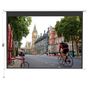 72-120" Electric Motorised Projector Screen 16:9 Home Cinema with Remote Control - Picture 1 of 14