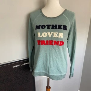 AS IS Sundry Women's Size 1 Light Green Mother Lover Friend Pullover Sweatshirt - Picture 1 of 8