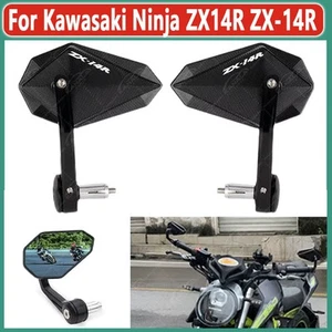 CNC Motorcycle Handlebar end Rearview Mirrors For Kawasaki Ninja ZX14R ZX-14R - Imagen 1 de 8