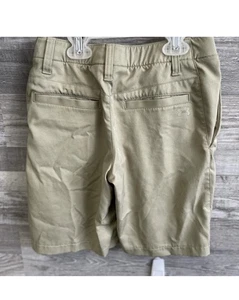 Under Armour Heat Gear Boy's Khaki Shorts Size 10 Tan Loose Performance Golf EUC - Picture 1 of 3