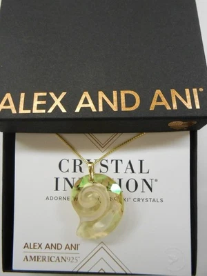 Alex and Ani Crystal Infusion Pull Chain Nautilus Kelp Green Pendant Necklace - Image 1 of 4
