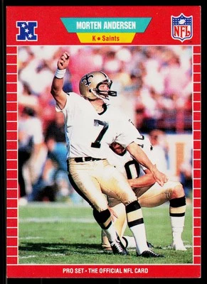 Morten Andersen, 1989 Pro Set, #261, New Orleans Saints, Football Card - Image 1 of 2