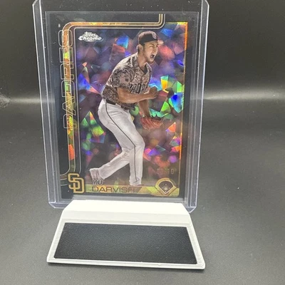 2025 Topps Chrome Sapphire Yu Darvish Refractor Black /10 Padres - Image 1 of 2