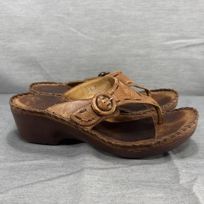 Ariat Women’s Brown Wedge Heeled Thong Sandals 10B Style # 53495 - Image 1 of 4
