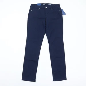 Pantaloni Crown & Ivy donna 2 petite skinny fit blu scuro elasticizzati vita bassa nuovi con etichette nuovi - Foto 1 di 12