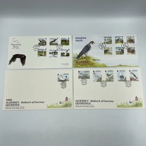 4 x Sets Guernsey First Day Cover Stamps • Birds • Raptors • Peregrine Falcon - Picture 1 of 11