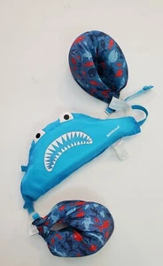 SwimSchool Aqua Leisure Tot Swimmer Blue Vest Arm Floats 30-50 lb shark theme - Picture 1 of 12