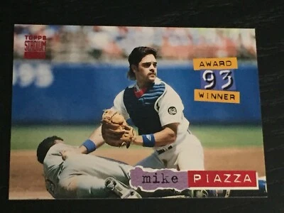 1994 Stadium Club MIKE PIAZZA #140 baseball card (MINT) Los Angeles Dodgers ~ F1 - Image 1 of 2