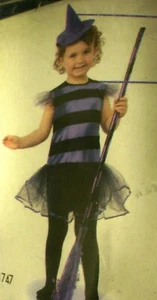 Foro~PERVERSAMENTE LINDO~Disfraz de Halloween de Bruja Pequeña~Talla 2-4~Nuevo en paquete - Imagen 1 de 2