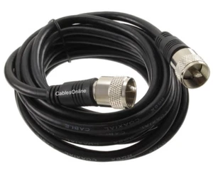 12ft RG8x Coax UHF (PL259) Male/Male 50 ohm Antenna Cable - CablesOnline R-U012 - Picture 1 of 5