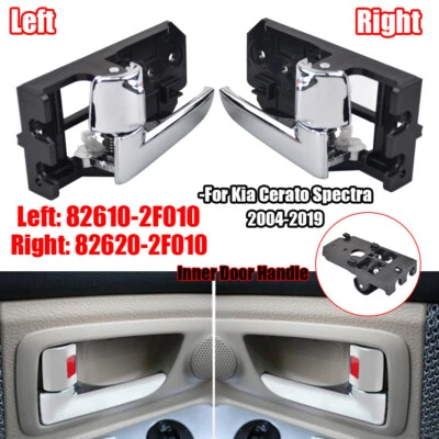 Manija interior de puerta interior L+R cromada para Kia Cerato Spectra 2004 2005 2006-2009 Foto 1 de 4