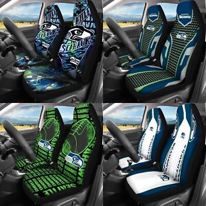 Seattle Seahawks 2-Seats Car Seat Covers Pick-up Truck Front Cushion Protectors
