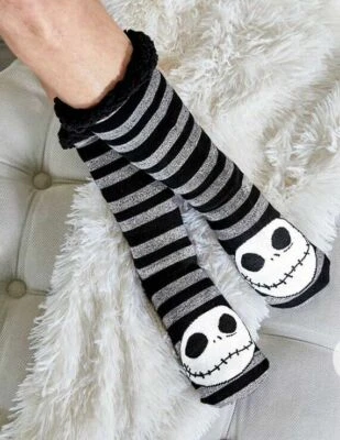 Jack Skellington Disney Pesadilla antes de Navidad Mujer Zapatilla Calcetín Zapato 4-10 Foto 1 de 4