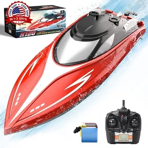 Bote Lancha Barco A Control Remoto Para Niños Y Grandes Bateria Control Cable - Picture 1 of 8