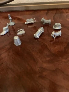 Vintage MONOPOLY Game Pieces 1970’s ~ Iron Timble Dog Racecar Wheelbarrow Shoe - Picture 1 of 6