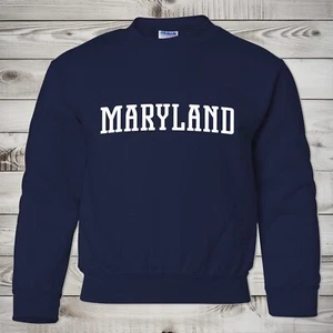 Maryland Sweatshirt for Kids | Maryland Youth Crewneck Sweatshirt | Chesapeake - Picture 1 of 6