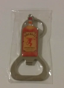 Fireball Cinnamon Whiskey Metal Bottle Opener & Key Chain  - Picture 1 of 3