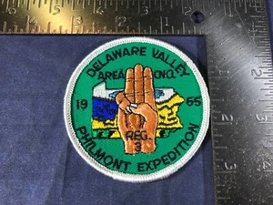 A4-82 BOY SCOUTS OF AMERICA PATCH - 1965 DELAWARE VALLEY - PHILMONT EXPADITITION - Bild 1 von 2