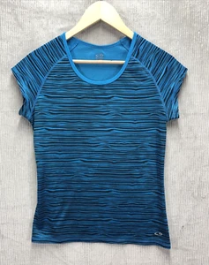 Champion Women Athletic Tee Shirt M Teal Black Workout Sports - Picture 1 of 11