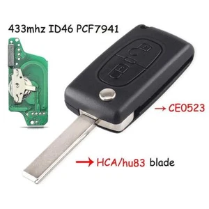 Llave remota completa 2 botones C4 C5 C4 Picasso 307 407 0523 ASK para codificar - Imagen 1 de 5