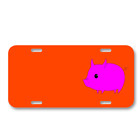Pig Cute Magenta Animal Mammal On License Plate Car Front Add Names