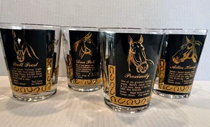 Gafas de bar MCM de colección modernas de mediados de siglo doradas negras para carreras de caballos (LEER) - Imagen 1 de 7