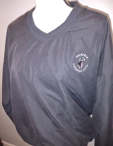 Chaqueta deportiva pulóver de manga larga negra grande para adultos de golf Norfolk Country Club. - Imagen 1 de 8