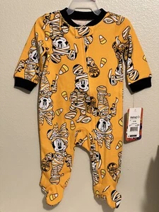Disney Mickey & Minnie Mouse Halloween  One Piece Sleep N Play Size 0-3 Months - Picture 1 of 7