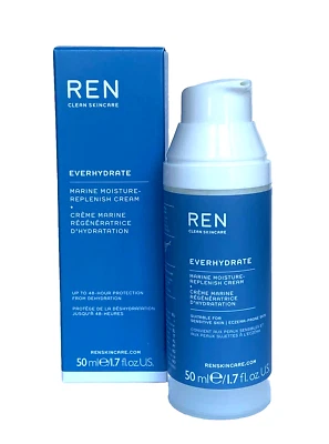 REN: Everhydrate Marine Moisture-Replenish Cream 1.7 fl oz NIB Clean Skincare - Imagem 1 de 4