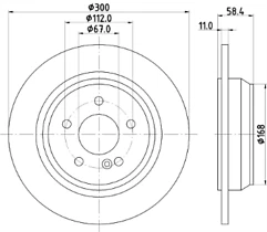 MDC1427 MINTEX BRAKE DISCS SOLID ,OE QUALITY BRAKE DISCS 300 MM X2 - Image 1 of 1