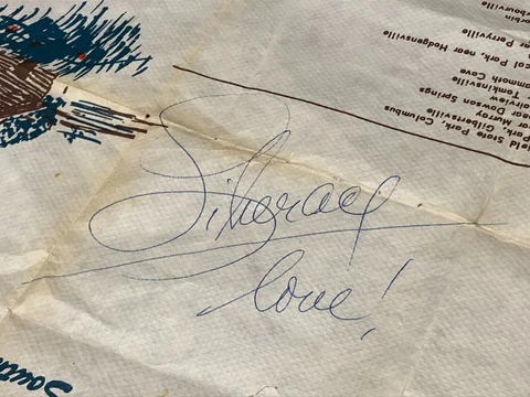 LIBERACE AUTOGRAPHED SIGNED Vintage Kentucky Derby Placemat Cover