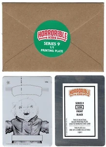 HORRORIBLE KIDS SERIES 9 FUN HOSS 320a MARK PINGITORE 1/1 BLACK PRINTING PLATE - Picture 1 of 4