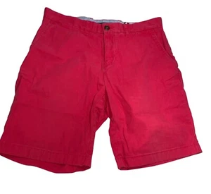 Tommy Hilfiger Flat Front Chinos Shorts Mens Sz 31 Raspberry Red - Picture 1 of 5